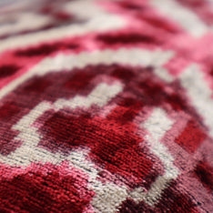 Canvello Pink Gray Handmade 16x24 Silk Velvet Pillow, Organic Veg Dyed, Down/Feather Filled