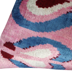 Canvello Pink Handmade 16x24 Silk Velvet Pillow, Organic Veg Dyed, Down/Feather Filled