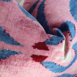 Canvello Pink Handmade 16x24 Silk Velvet Pillow, Organic Veg Dyed, Down/Feather Filled