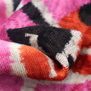 Canvello Pink Orange Handmade 16x24 Silk Velvet Pillow, Organic Veg Dyed, Down/Feather Filled