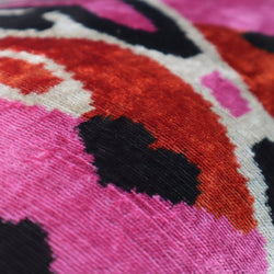 Canvello Pink Orange Handmade 16x24 Silk Velvet Pillow, Organic Veg Dyed, Down/Feather Filled