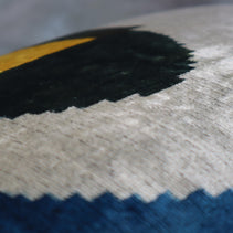 Canvello Silver Black Gold Handmade 16x24 Silk Velvet Pillow, Organic Veg Dyed, Down/Feather Filled