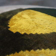 Canvello Silver Black Gold Handmade 16x24 Silk Velvet Pillow, Organic Veg Dyed, Down/Feather Filled