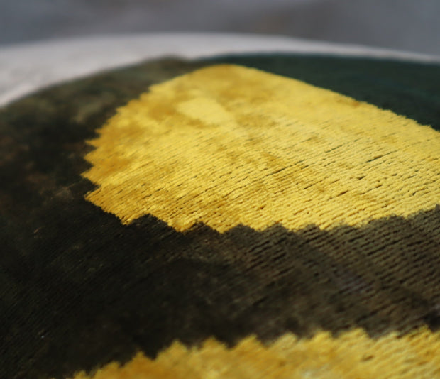 Canvello Silver Black Gold Handmade 16x24 Silk Velvet Pillow, Organic Veg Dyed, Down/Feather Filled