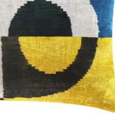Canvello Silver Black Gold Handmade 16x24 Silk Velvet Pillow, Organic Veg Dyed, Down/Feather Filled