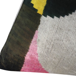 Canvello Silver Black Gold Handmade 16x24 Silk Velvet Pillow, Organic Veg Dyed, Down/Feather Filled