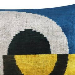 Canvello Silver Black Gold Handmade 16x24 Silk Velvet Pillow, Organic Veg Dyed, Down/Feather Filled
