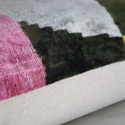 Canvello Silver Black Gold Handmade 16x24 Silk Velvet Pillow, Organic Veg Dyed, Down/Feather Filled