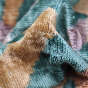 Canvello Teal Beige Brown Vegetable Dyed Handmade Turkish Silk Velvet Pillow - A Work Of Art