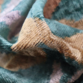 Canvello Teal Beige Brown Vegetable Dyed Handmade Turkish Silk Velvet Pillow - A Work Of Art