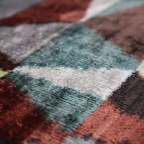 Canvello Teal Beige Brown Vegetable Dyed Handmade Turkish Silk Velvet Pillow - A Work Of Art