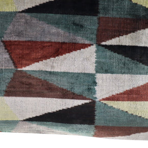 Canvello Teal Beige Brown Vegetable Dyed Handmade Turkish Silk Velvet Pillow - A Work Of Art