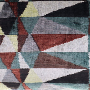 Canvello Teal Beige Brown Vegetable Dyed Handmade Turkish Silk Velvet Pillow - A Work Of Art