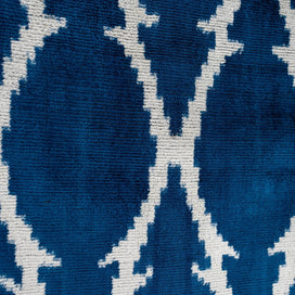 Canvello Unique THROW PILLOW + Down INSERT, Couch Cushion, Handmade Luxury Fabric, Decorative Super Soft Silk Velvet Navy Blue 16x24 In