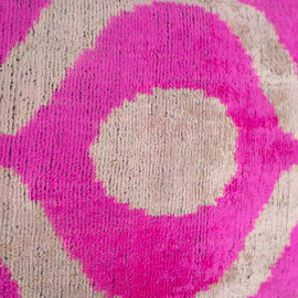Canvello Vibrant 16x24 In Pink Geometric Trellis Throw Pillow - Modern Fuchsia And White Plush Cushion For Home Décor