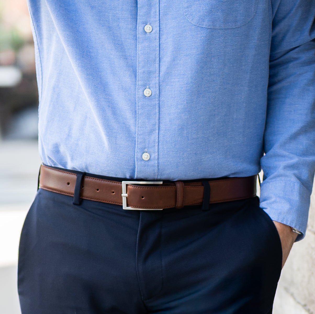 Amberjack Leather Belt (Chestnut)