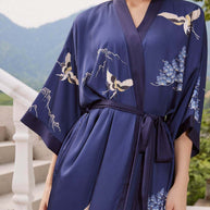 Ulivary Mountain Crane Kimono Robe