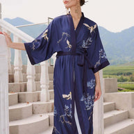 Ulivary Mountain Crane Kimono Robe