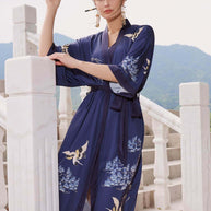 Ulivary Mountain Crane Kimono Robe