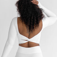 Astoria LIVE LUXE Crossed Sleeve Crop - White