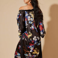 Dragon Floral Kimono Robe