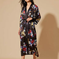 Dragon Floral Kimono Robe