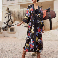 Dragon Floral Kimono Robe