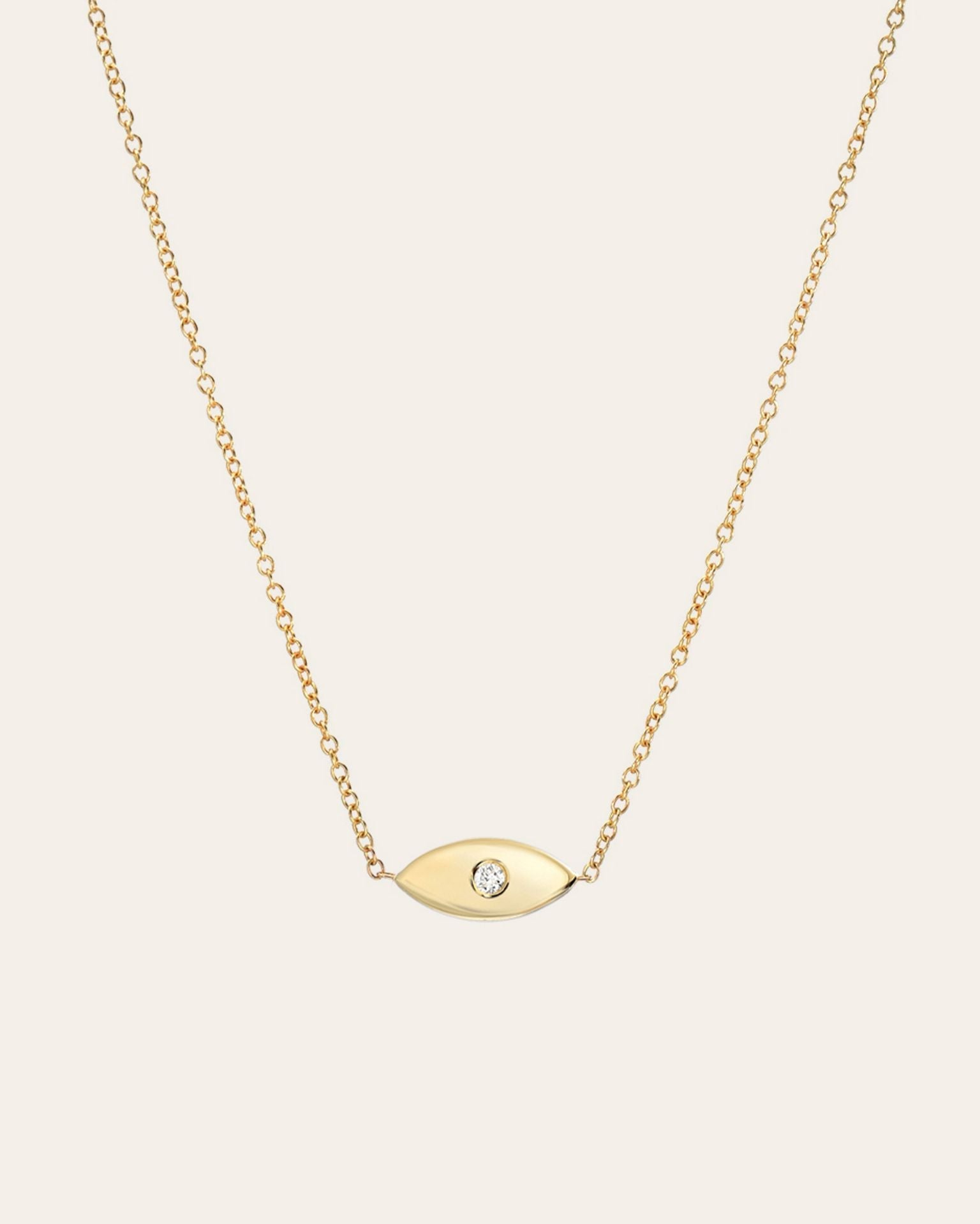 Zoe Lev Diamond Evil Eye Necklace