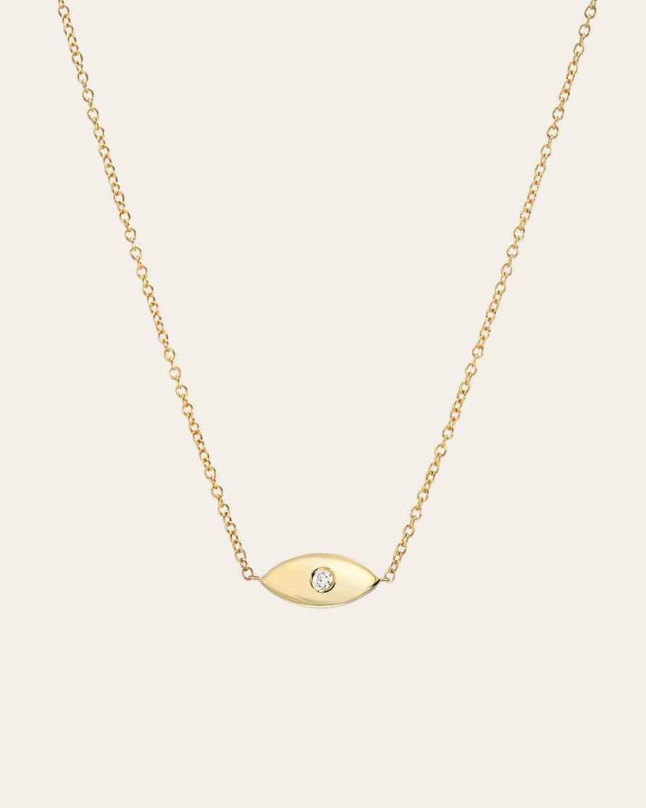 Zoe Lev Diamond Evil Eye Necklace