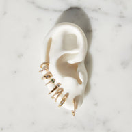 Zoe Lev Diamond Curve Huggie Earrings