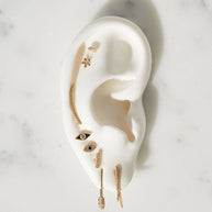 Zoe Lev Diamond Bar Stud Earrings
