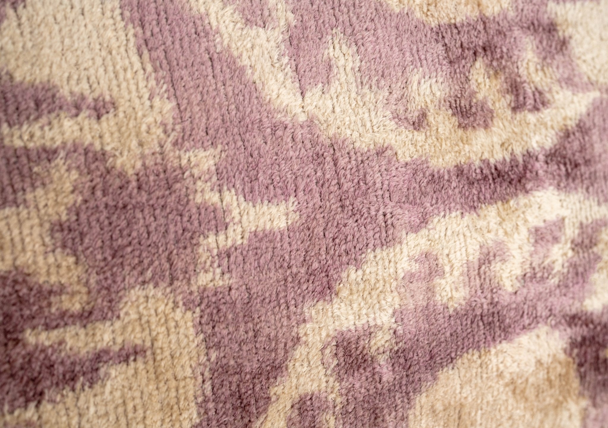 Elegant 16x24 Handmade Ikat Silk Velvet Pillow With Premium Down Feather Insert By Canvello – Soft Blush And Cream Tones