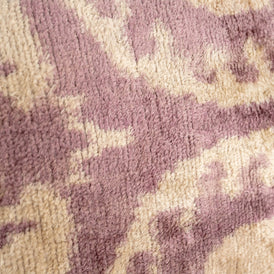 Elegant 16x24 Handmade Ikat Silk Velvet Pillow With Premium Down Feather Insert By Canvello – Soft Blush And Cream Tones