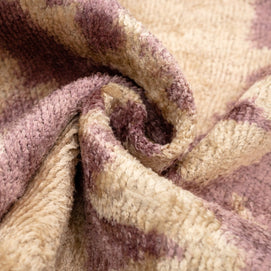 Elegant 16x24 Handmade Ikat Silk Velvet Pillow With Premium Down Feather Insert By Canvello – Soft Blush And Cream Tones