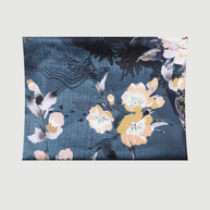 Ulivary Garden Crane Charmeuse Floral Square Scarf