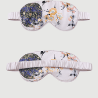 Ulivary Pink Crane Charmeuse Floral Asian Inspired Sleep Mask