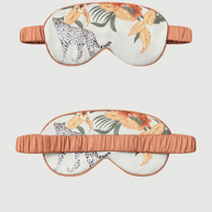 Ulivary Orange Leopard Charmeuse Asian Inspired Sleep Mask