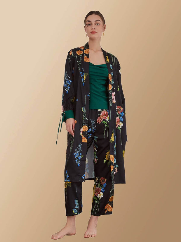 Ulivary Floral Pajama Set 3 Pcs