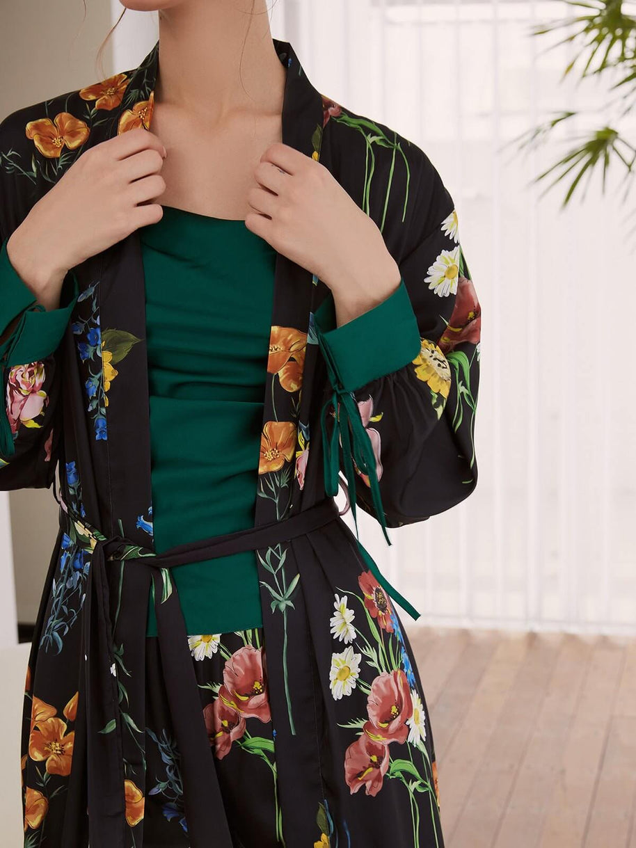 Ulivary Floral Pajama Set 3 Pcs