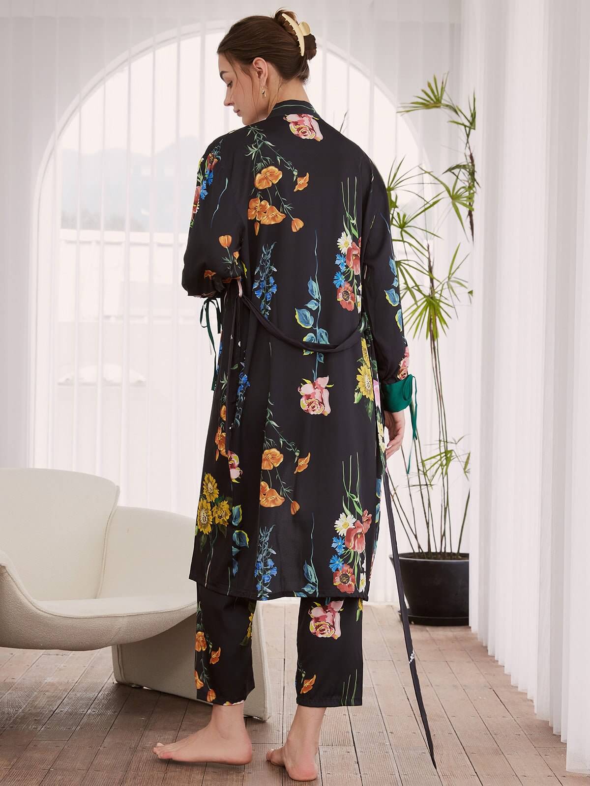 Ulivary Floral Pajama Set 3 Pcs