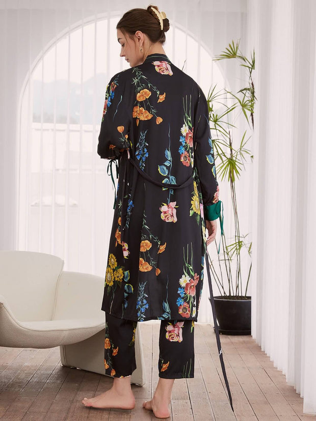 Ulivary Floral Pajama Set 3 Pcs