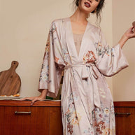Ulivary Folding Fan Kimono Robe