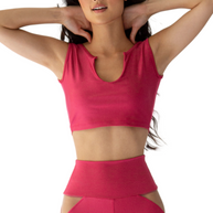 Gianine FREYA PINK U Cut Activewear Top