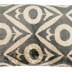 Geometric Gray Beige Throw Pillow 16x24 - Traditional Contemporary Cushion - Elegant Home Décor With Down Feather Insert