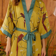 Ulivary Perched Bird Kimono Robe