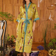 Ulivary Perched Bird Kimono Robe
