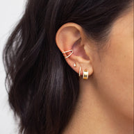 Zoe Lev Diamond Thick Huggie Earrings
