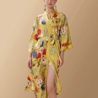 Ulivary Golden Spring Kimono Robe