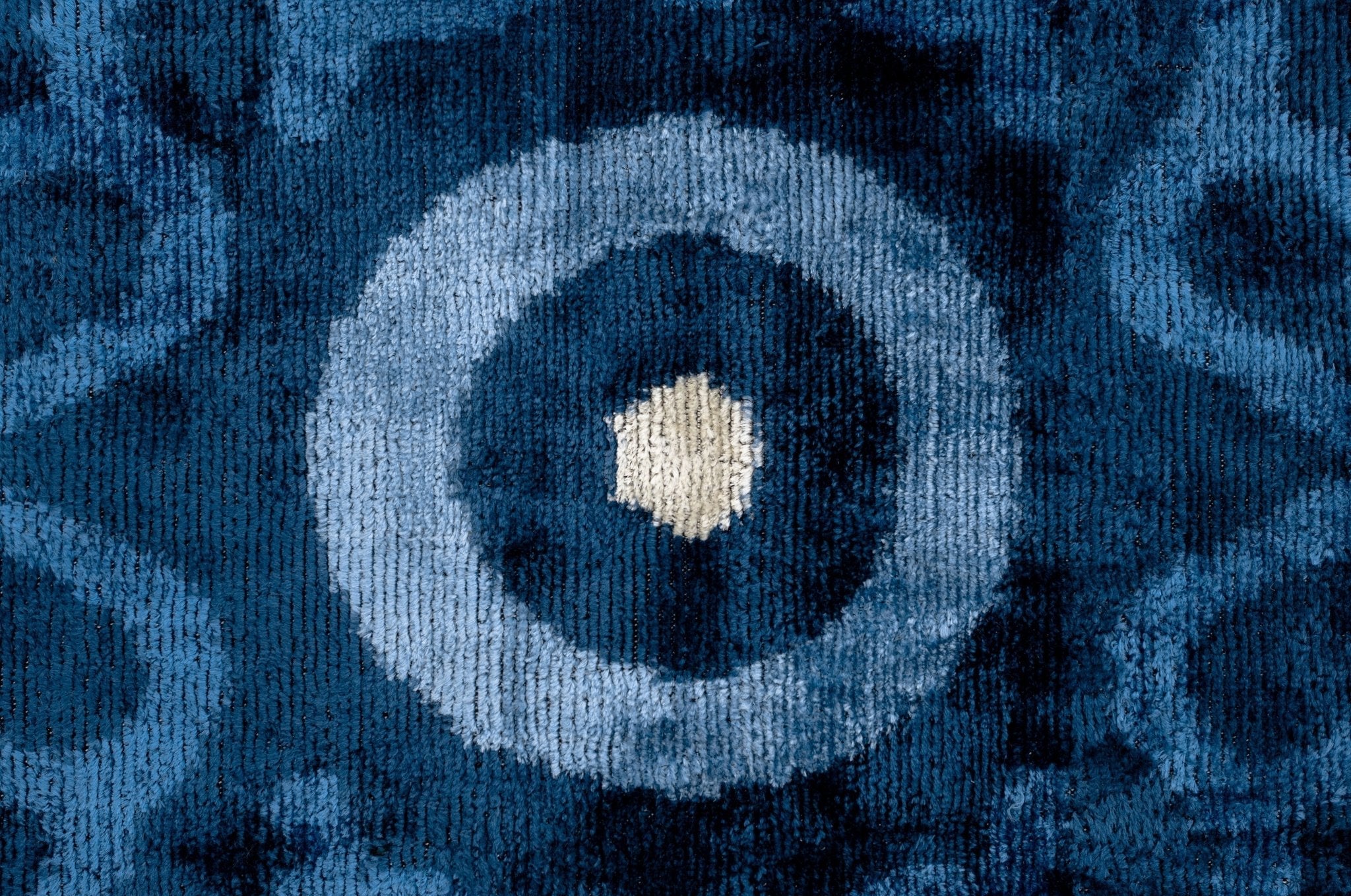 Handmade Blue Medallion Design Throw Pillow - 16x24 Inch, Vegetable Dyed With Premium Down Feather Insert