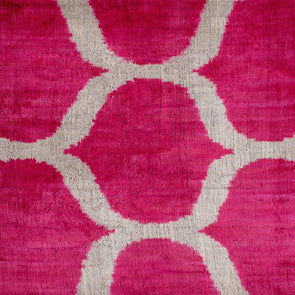 Handmade Pink Geometric Design Throw Pillow - 16x24 Inch, Vegetable Dyed With Premium Down Feather Insert